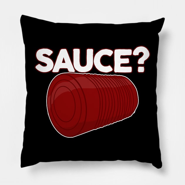 Thanksgiving Sauce? Solid Unsliced Canned Cranberry Sauce Pillow by Swagazon