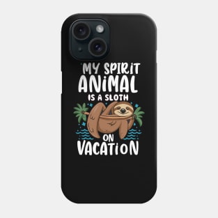 Chill Sloth: Relaxed Vacation Vibes Phone Case