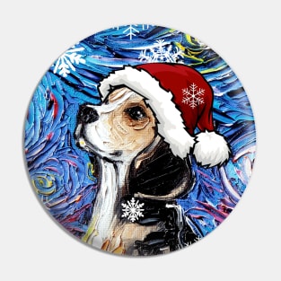 Santa Beagle Pin