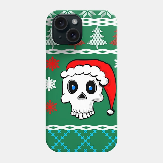 Santa Skull Christmas Sweater Phone Case by Eric03091978