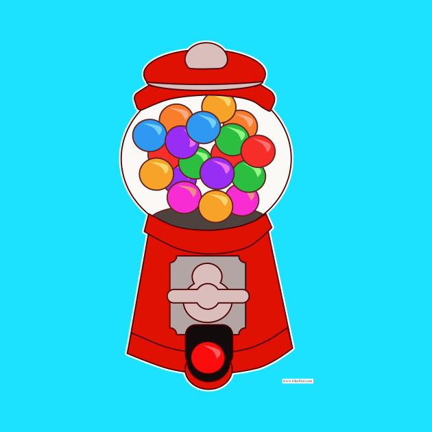 Fun Gumball Machine Cartoon Art by Tshirtfort