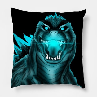 the monster godzilla the dragon kaiju in ink art Pillow