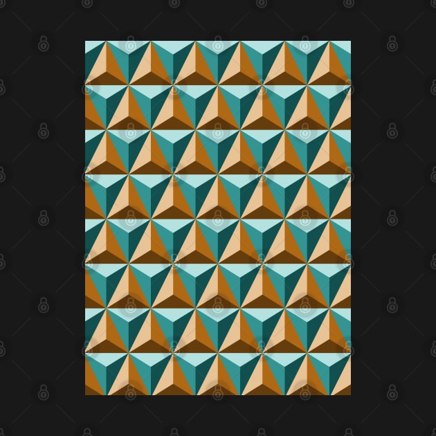 Geometric Triangles Pattern Art by Designoholic