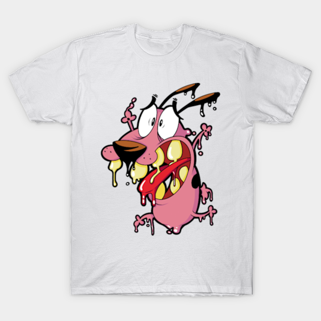 melting courage - Courage The Cowardly Dog - T-Shirt