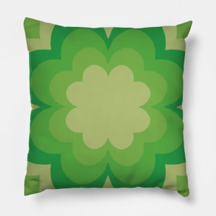 green gradient flower tunnel Pillow