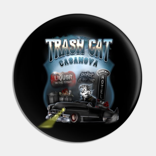 Ratfink Trash Cat Pin by hardtbonez
