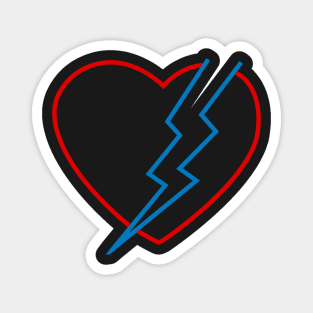 Love and Thunder Heart with Lightning Thunder Magnet