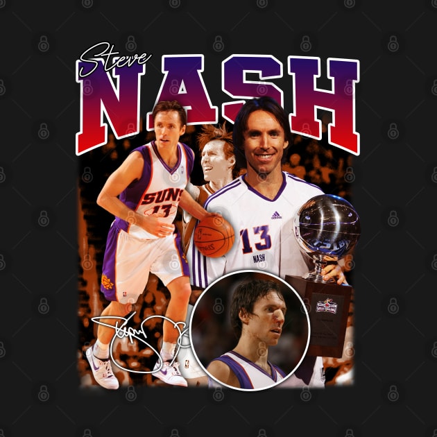 Steve Nash Basketball Legend Signature Vintage Retro 80s 90s Bootleg Rap Style by CarDE