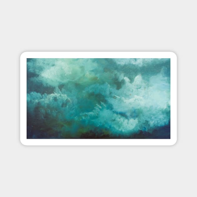 Blue Texture Art Magnet by BeCreativeHere