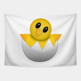 Hatching baby chick Emoji Tapestry