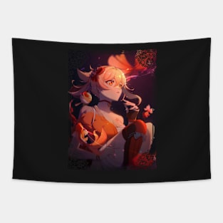 Yoimiya with Goldfish Fireworks - Genshin Impact Tapestry