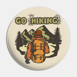 Go Hiking - Explore Mountain Pin