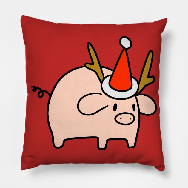 Reindeer Pig Pillow by saradaboru