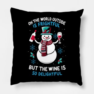 Funny Wine Gifts Men Women Wine Ugly Christmas Wine Pillow