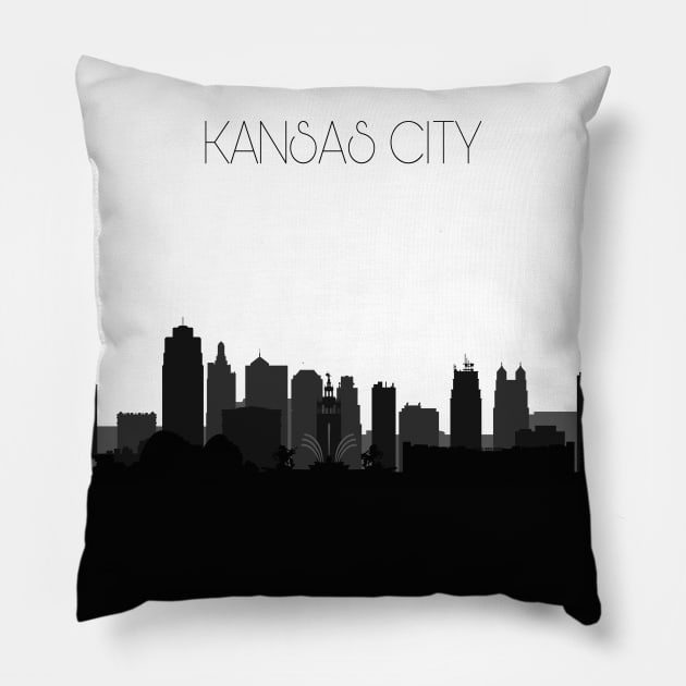 Kansas City Skyline V2 Pillow by inspirowl
