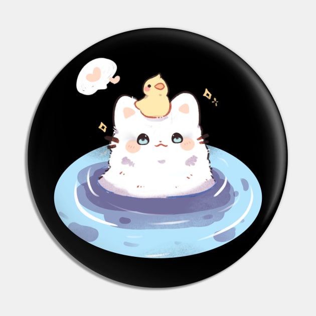 Bath Kitty Pin by Cremechii