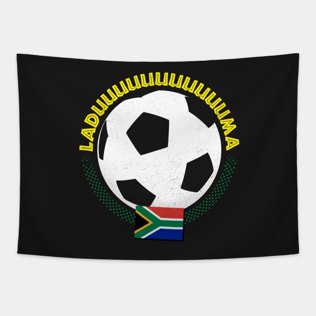 South Africa Soccer Laduma Tapestry by BraaiNinja