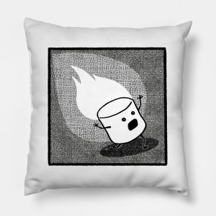 Scorched Marshmallow Says AHHHH! Pillow