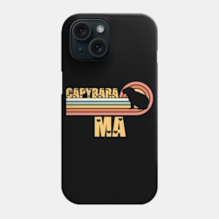 Vintage Retro Sunset Capybara Grandad Phone Case