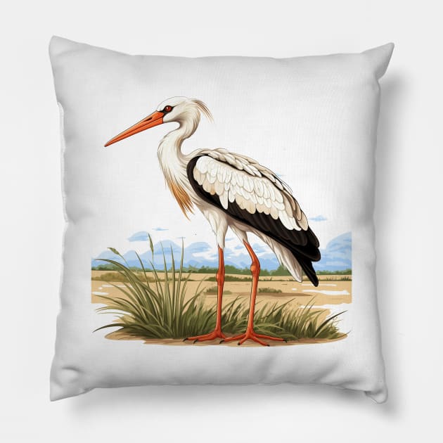 Stork Pillow by zooleisurelife