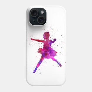 Ballet girl in watercolor Phone Case