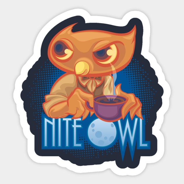 nite owl - Humor - Sticker