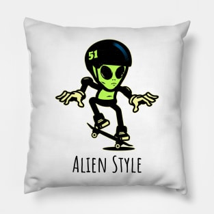 Alien skating Pillow