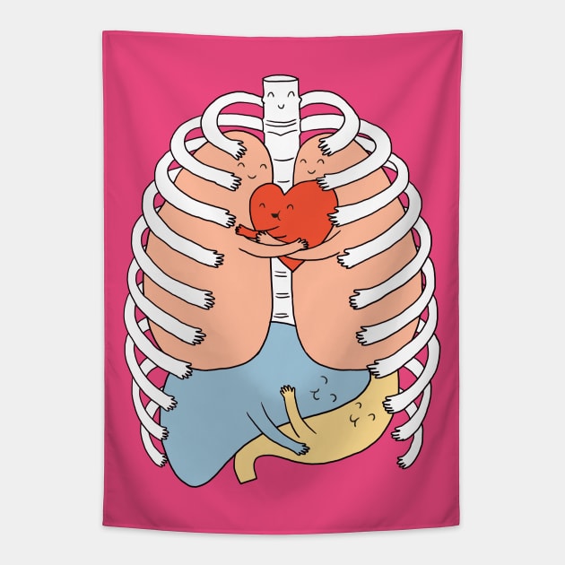 Hugs keep us alive Tapestry by ilovedoodle