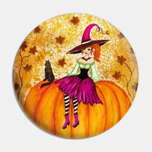Redhead witch ready for autumn Pin