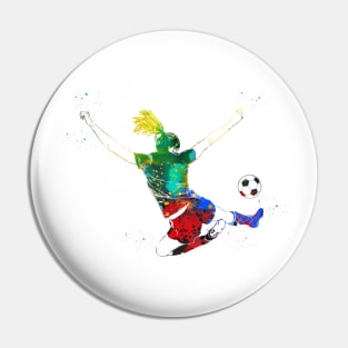 Soccer Player Girl Pin