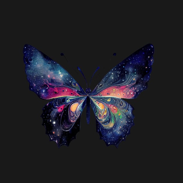 Galaxy butterfly colorful space butterfly by colorbyte