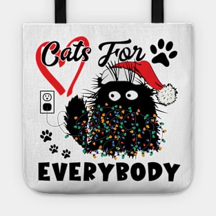 Cats For Everybody Men Kids Women Ugly Christmas Cat Tote