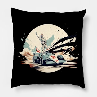 RETRO RACE CAR Pillow