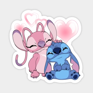 Cute Stitch & Angel Magnet