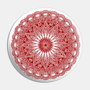 Mandala (dark red) Pin