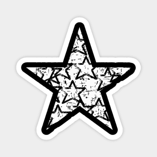 Big White Distressed Star Magnet