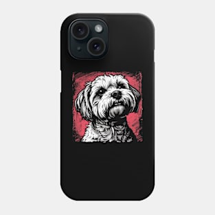 Retro Art Maltese dog Lover Phone Case