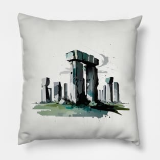 Minimal Stonehenge Design Pillow