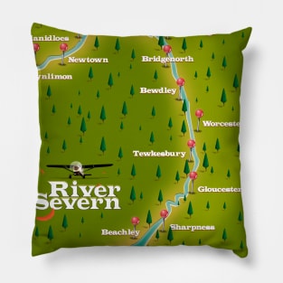 River Severn map Pillow