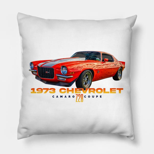 1973 Chevrolet Camaro Z28 Coupe Pillow by Gestalt Imagery