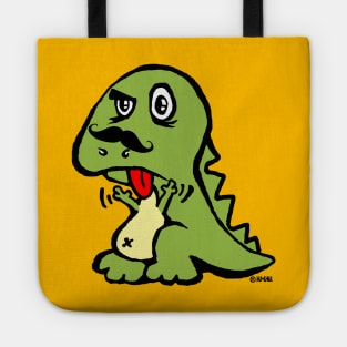 T-rex hates mustache Tote