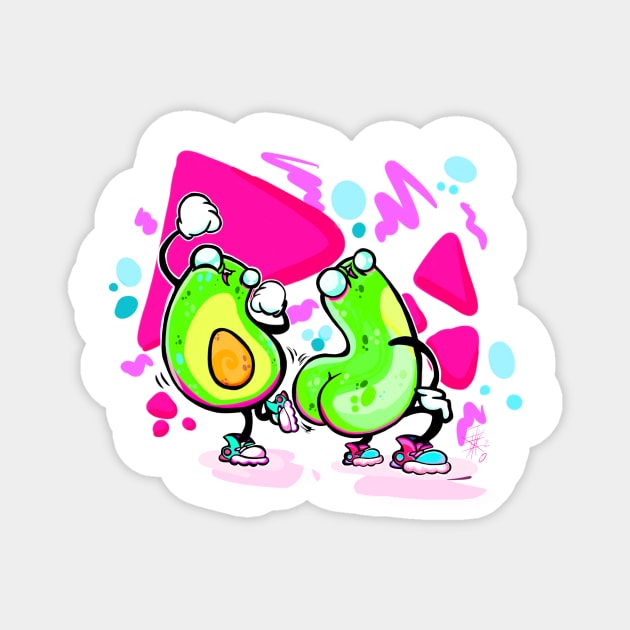 Twerking Avocado's Magnet by SewGeekGirl