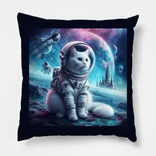 Space cat, cat astronaut Pillow