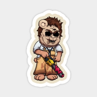 Scary Teddy Bear With Chainsaw Magnet