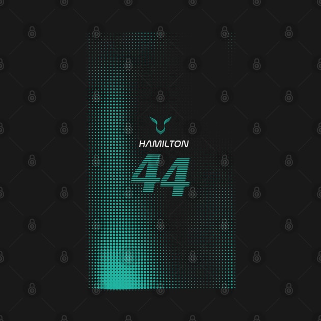 Lewis Hamilton 44 - Retro Design by F1  Studio7