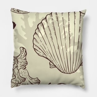 Sea Shells and Sea Life Pattern Pillow