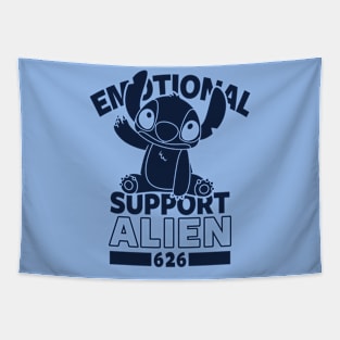 Emotional Support Animal Cute Alien Cartoon Meme Tapestry