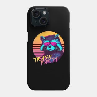 Trash Party - Synthwave Raccoon Phone Case