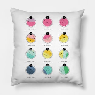 Zodiac Chart | All the Colors Pillow