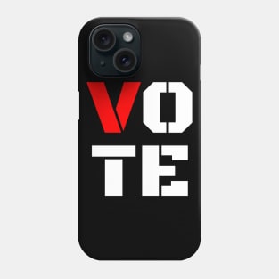 Vote 2020, Strong Font Vote for the American President Phone Case